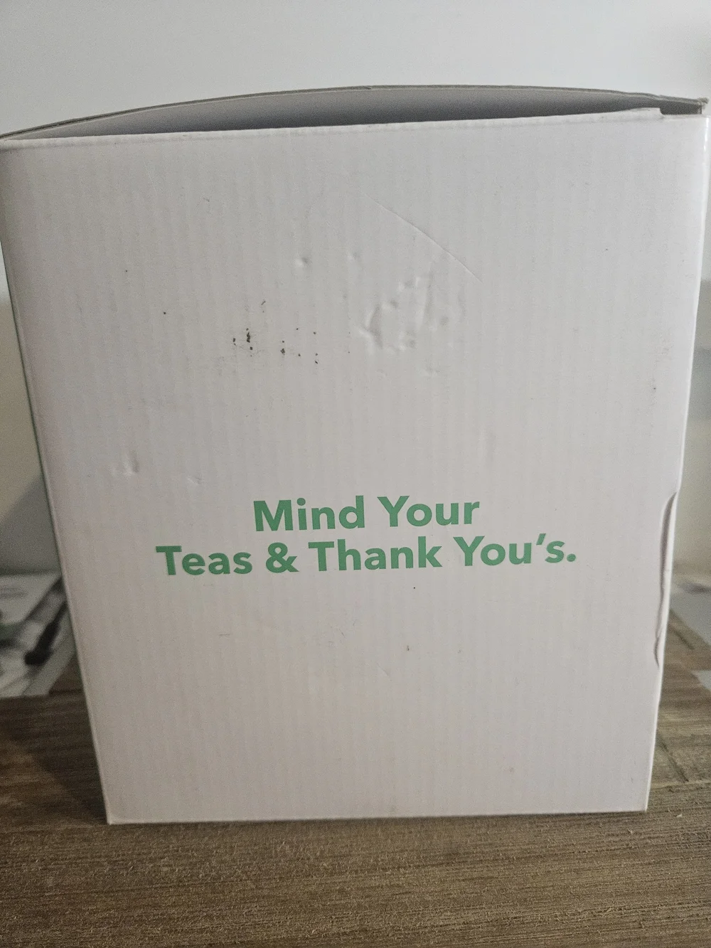 Pinkies Up Whistling Tea Kettle White/black New In Box.